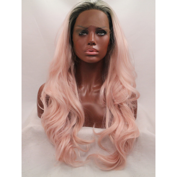 Cheap Synthetic 26 Inches Colorful Lace Front Wigs For Sale