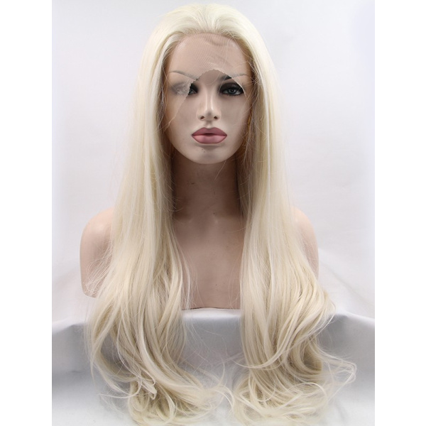 Without Bangs Wavy Lace Front Long Lace Front Wigs
